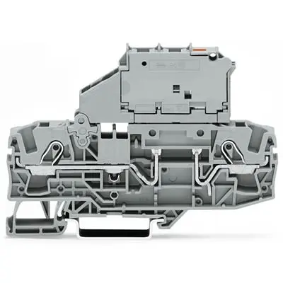 Produktfoto 1 von WAGO TOPJOB S Abgesicherter Anschlussklemmenblock 1 Grau, 6mm², 1000V Einsteck-Anschluss Abgesichert CSA
