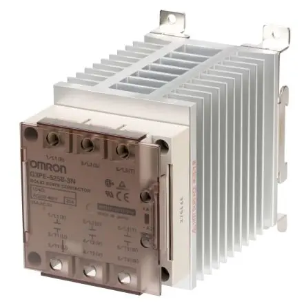 Omron G3PE Schraubanschlussklemme, DIN-Hutschiene Halbleiterausgang, 3-poliger Schließer 264 V ac 24V dc / 25 A