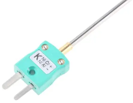 Produktfoto 1 von RS PRO Edelstahl 321, Edelstahl 310 Mineralisoliertes Thermoelement Typ K, Ø 3 mm x 500 mm → 1100 °C, ISO-kalibriert