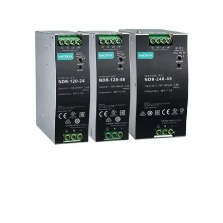 Produktfoto 1 von MOXA NDR DIN-Schienen Netzteil Geschalteter Modus 264V ac Wechselstrom/Gleichstrom / 5 A 24V dc 120 W