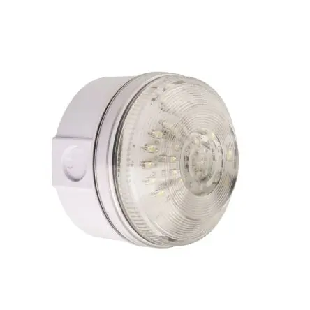 Produktfoto 1 von Moflash LED195 LED Filament/Warnsummer, Dauer LED-Signalleuchte 230V Weiß Oberfläche, Ø 104 mm x 73 mm IP65