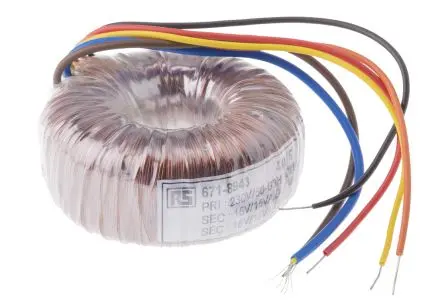Produktfoto 1 von RS PRO Ringkerntransformator, Primär 230 V ac / Sekundär 2 x 15 V ac 2 Ausg. 30 VA, 1A 503 g 60 Hz 50 Hz