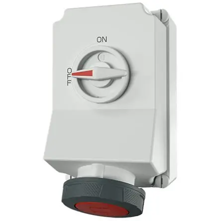 Produktfoto 1 von MENNEKES CEE Steckvorrichtung Überspannungsschutz, Buchse Grau Gerade 4 6 h 63A, 400V, IP67
