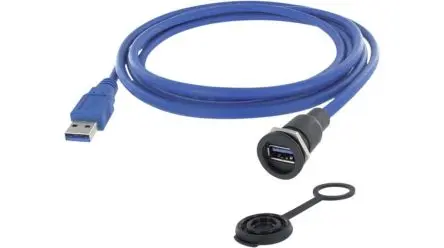 Produktfoto 1 von Encitech Connectors Stecker USB-Kabel, M16, 1.5 m Blau
