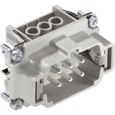Produktfoto 1 von Lapp H-BE 6 Stromversorgungssteckverbinder in robuster Ausführung 16A Schraubbefestigung Stecker 7-polig, 500V