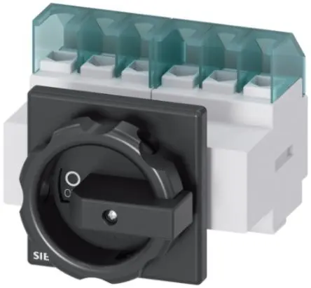 Siemens SENTRON Trennschalter ohne Sicherung 6-polig Frontplattenmontage 32A 11.5 kW Schwarz IP65
