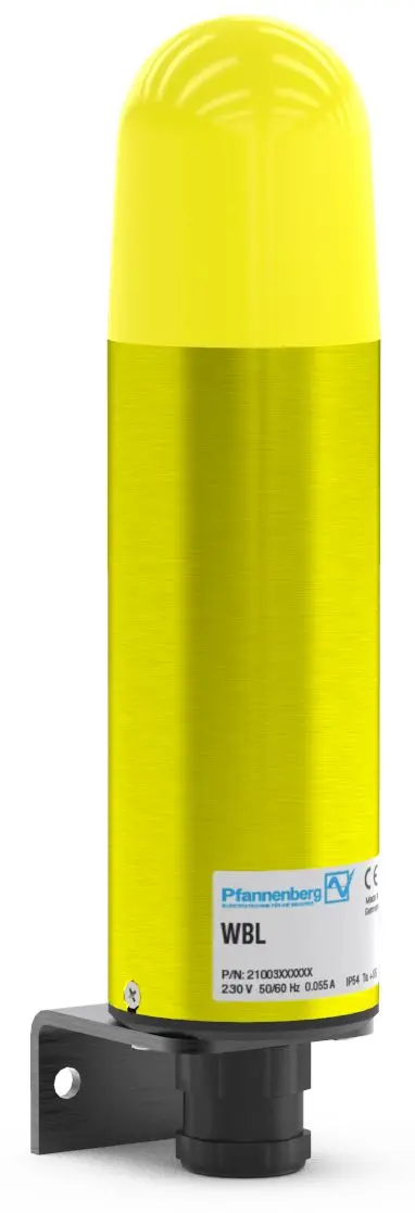 Produktfoto 1 von Pfannenberg Visual Signaling Devices WBL Xenon Signalturm Blink-Licht Gelb, 230 V AC