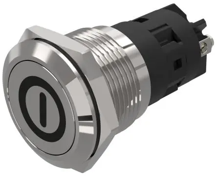 Produktfoto 1 von EAO 82 Druckschalter Tastend Panel Ø 19 mm, 1-poliger Umschalter / 3A 240 V dc 240 V ac, IP65, IP67