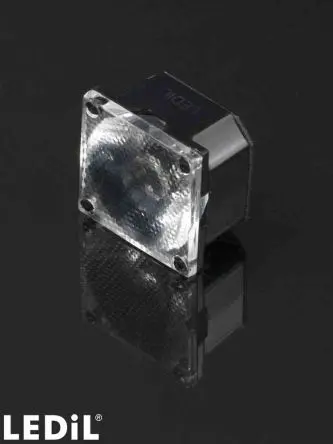Produktfoto 1 von Ledil G2-ROSE-UV LED Linse 1-LEDs Vierkant aus Silikon Weitwinkel, Klar 40 °, Ø 9.3 mm x 12.9 mm