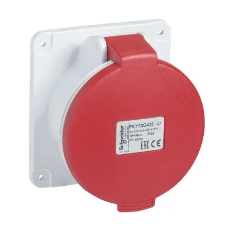 Produktfoto 1 von Schneider Electric Mureva Gehäusestecker Grau, 415V 3P+N+E / 16A, Panel IP67