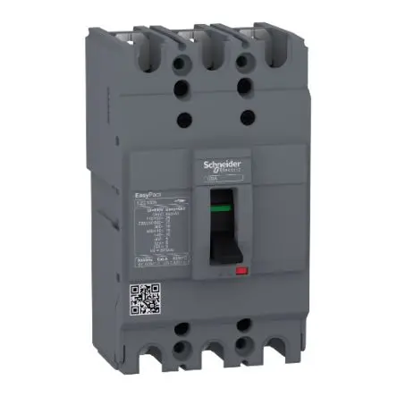 Produktfoto 1 von Schneider Electric EasyPact Easypact, Kompaktschutzschalter 3-polig, 60A Feststehend / Abschaltvermögen 15 kA 550V ac