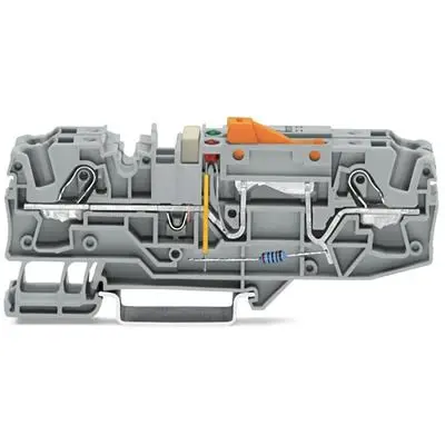Produktfoto 1 von WAGO TOPJOB S Klemmlieste abtrennen 1 Grau, 6mm², 1000V Einsteck-Anschluss CSA