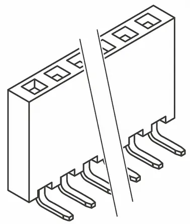 Samtec SSW Leiterplattenbuchse gewinkelt Durchsteckmontage 11-polig / 1-reihig, Raster 2.54 mm Lot