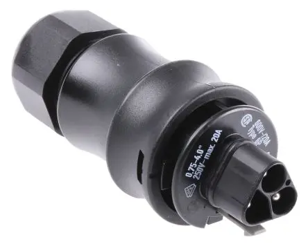 Produktfoto 1 von Wieland RST20i3 Beleuchtungssteckverbinder, Kabel Stecker, Rundsteckverbinder, Schraubbefestigung 20A, Kontakte: 3 IP68,