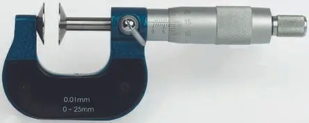 Produktfoto 1 von RS PRO Spezial Mikrometer Metrisch, 0 mm bis 25 mm / ±0.01 mm, ISO-kalibriert