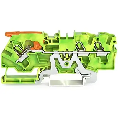 Produktfoto 1 von WAGO TOPJOB S Schutzleiterklemme 1 Grün, Gelb, 4mm² Einsteck-Anschluss IECEx/ATEX/CSA