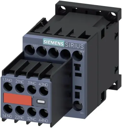 Produktfoto 1 von Siemens 3RT2 Schütz 24V dc-Spule, 3-polig, 690V / 16 A 24V dc 7.5 kW 2 Schließer/2 Öffner Motorsteuerung, Umkehrend