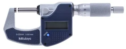 Produktfoto 1 von Mitutoyo Batteriebetrieben Außen- Mikrometer Metrisch, 0 mm bis 25 mm / ±2 μm, ISO-kalibriert