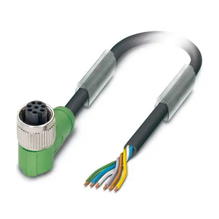 Produktfoto 1 von Phoenix Contact SAC-6P, 6-polig Sensor-Betätigungselementkabel, M12, Rechtwinklig Buchse 6 / Freies Kabelende, Länge 5 m