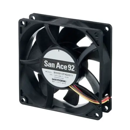 Produktfoto 1 von Sanyo Denki San Ace Axiallüfter, Kugel, 24V dc / 9.12 W 380 mA, 6050 U/min, 97.1 cfm 92 mm 92mm 25 mm
