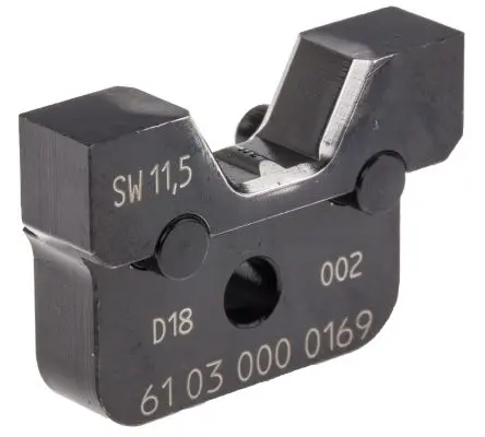 Produktfoto 1 von HARTING InduCom Crimpmatrize, 10 mm Schwarz, 1 Ports, Crimpmatrize