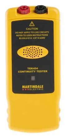 Produktfoto 1 von Martindale Durchgangsprüfer, 5mA LED Akustischer Alarm TEK 404 9 V Batterie 185 g