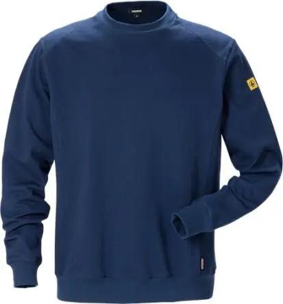 Produktfoto 1 von Fristads 125037 Herren Sweatshirt, Leitfähiges Gewebe, Baumwolle, Polyester Marine, Größe 4XL