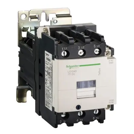 Produktfoto 1 von Schneider Electric TeSyS D Wendeschütz 24V dc-Spule, 3-polig, 1kV / 40 A 24V dc 22 kW 3 Schließer Motorsteuerung,