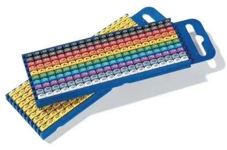 Produktfoto 1 von HellermannTyton WIC2 Kabelmarkierer-Clips Schnappend, Beschriftung: 0, 1, 2, 3, 4, 5, 6, 7, 8, 9, Ø 2.8mm - 3.8mm, 3mm