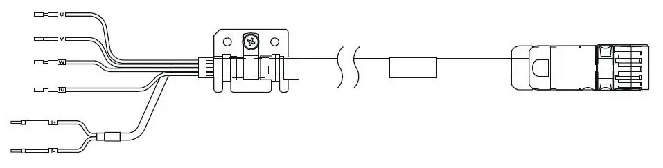 Produktfoto 1 von Omron R88A Kabel Netzkabel für Servomotor für Servomotor