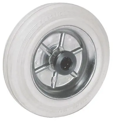 Produktfoto 1 von LAG Rollwagenrolle Schwarz, Grau, Mat. Gummi, 80 kg Ø 100 mm, B. 30 mm