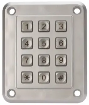 EOZ Anti-Vandalismus-Keypad (4 x 3) 12-Tasten ZAMAK 5 Matrix IP67
