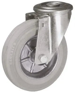 Produktfoto 1 von LAG Drehbar Rolle, Rad ø 100 mm, 80 kg, Ges H. 128 mm, Rad B. 30 mm