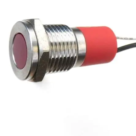 Produktfoto 1 von CML PL12SL Edelstahl-Panel-Leuchte Rot Panel-LED, Draht 110V 12 mm, IP67