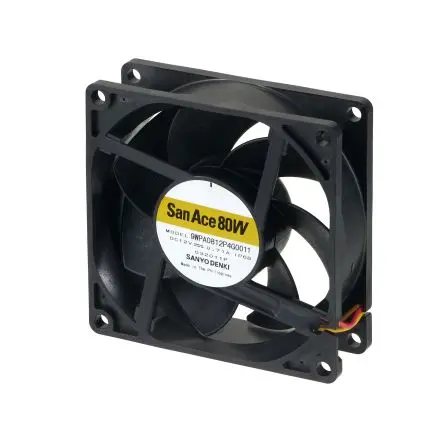 Produktfoto 1 von Sanyo Denki San Ace Axiallüfter, Kugel, 24V dc / 8.64 W 360 mA, 8250 U/min, 81.9 cfm IP68 80 mm 80mm 25 mm
