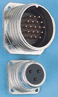 Amphenol Socapex SL61 64.5 mm Standard Rundsteckverbinder Buchse 19-polig Stecker 25A Frontplattenmontage IP67