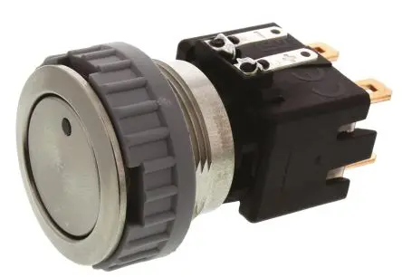 Produktfoto 1 von Schurter MSM LA 19 Druckschalter Rot Beleuchtet Rastend Panel Ø 22 mm, 2-poliger Umschalter / 12A 30 V dc, IP00, IP64