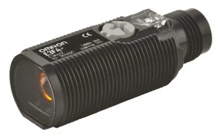 Omron E3F Zylindrisch Optischer Sensor, Hintergrundunterdrückung, NPN Ausgang, 4-polig M12