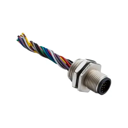 Produktfoto 1 von Amphenol Industrial M12A, 17-polig Sensor-Betätigungselementkabel, M12 Stecker / Freies Ende Nicht abgeschlossen, Länge