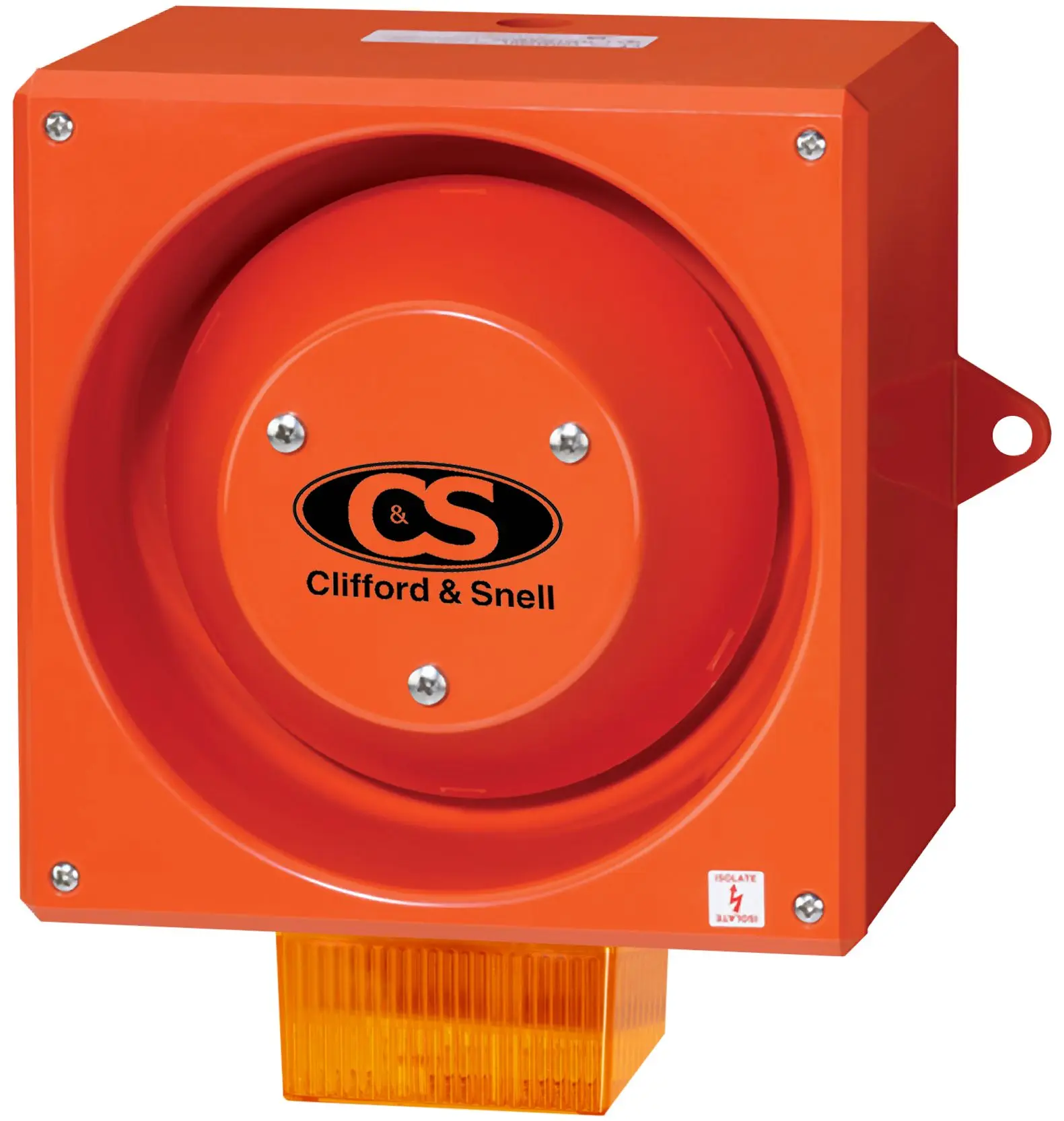 Produktfoto 1 von Clifford & Snell YL80 Xenon, Stroboskop-Licht Alarm-Leuchtmelder Orange / 116dB, 230 V