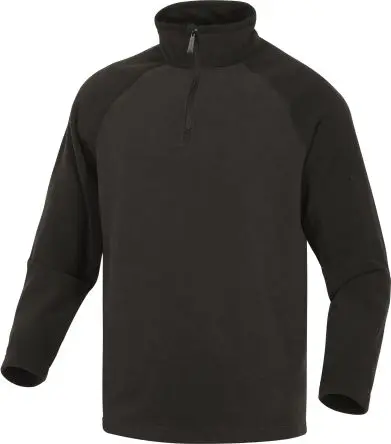 Produktfoto 1 von Delta Plus ALMA Unisex Fleece-Jacke, Polyester Schwarz, Grau Reißverschluss, Größe XL, Größe 43/46.5 in