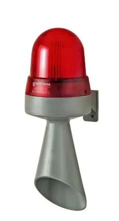 Werma 424 LED, Dauerbetrieb-Licht Alarm-Leuchtmelder 115V Rot IP65 Wand / 92 dB 98 dB @ 1m