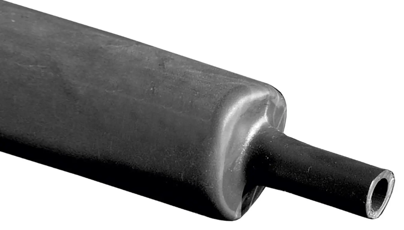 Produktfoto 1 von RS PRO Wärmeschrumpfschlauch, Polyolefin Schwarz, Ø 35 mm Schrumpfrate 3:1, Länge 100cm