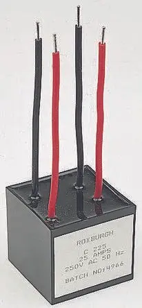 Roxburgh EMC C200 Induktivität bedrahtet, 2 mH, 10 A, Anschlusskabel, Ø 50 mm x 30 mm