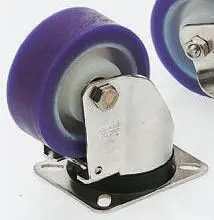 Produktfoto 1 von LAG Drehbar Rolle, Rad ø 100 mm, 250 kg, Ges H. 129 mm, Rad B. 40 mm