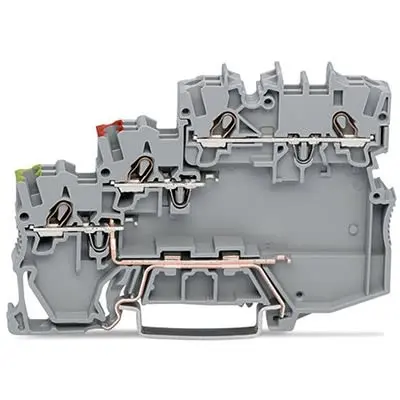Produktfoto 1 von WAGO TOPJOB S Anschlussklemmenblock DIN-Schiene 3 Grau, 1mm², 300V Zugfederklemme