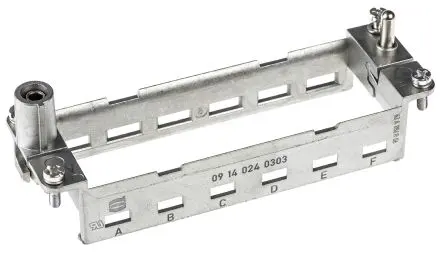 Produktfoto 1 von HARTING HAN Modular Metallrahmen für Han-Standardkappen und -gehäuse, M3, Oben, 4-polig, 10 mm², 4 mm², 24B