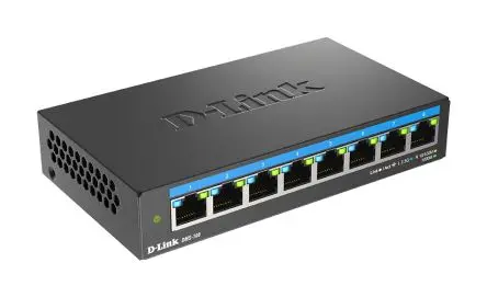 Produktfoto 1 von D-Link 8-Port 2,5G Multi-Gigabit Desktop Switch Gigabit-Switch Desktop 8-Port Unmanaged 10/100/1000/2500Mbit/s EU 145 x