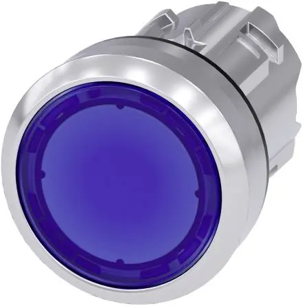 Produktfoto 1 von Siemens SIRIUS ACT Druckschalter Ø 22 mm, Blau Rastend Rund Rund Kunststoff, IP66