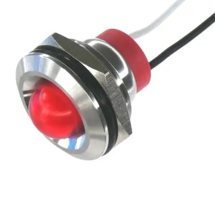 Produktfoto 1 von CML PL19SL Edelstahl-Panel-Leuchte Rot Panel-LED, Draht 110V 19 mm, IP67